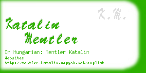 katalin mentler business card